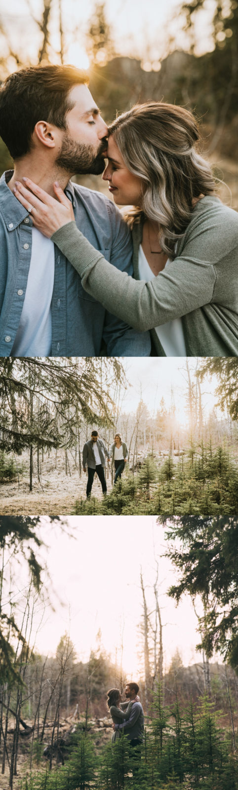 candid engagement session poses

