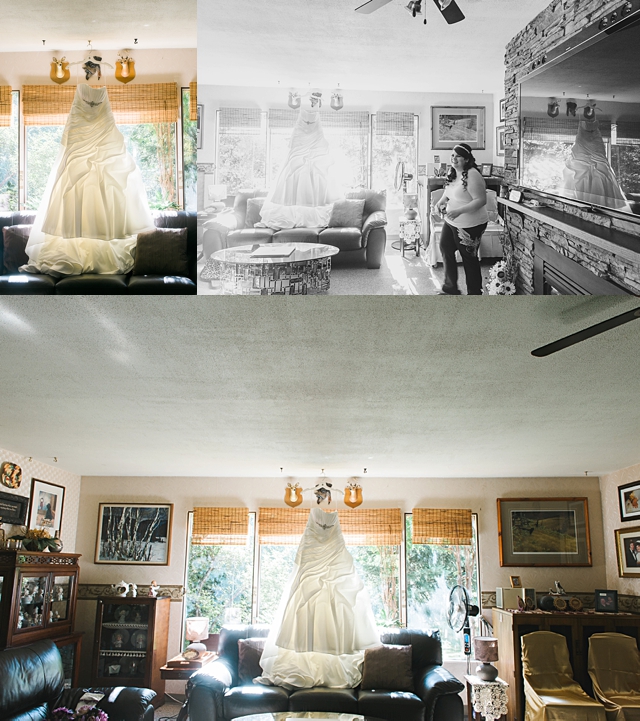 17Brides dress in home